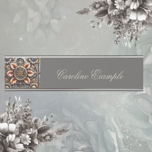 Uitstekend steampunkontwerp bureau naambordje