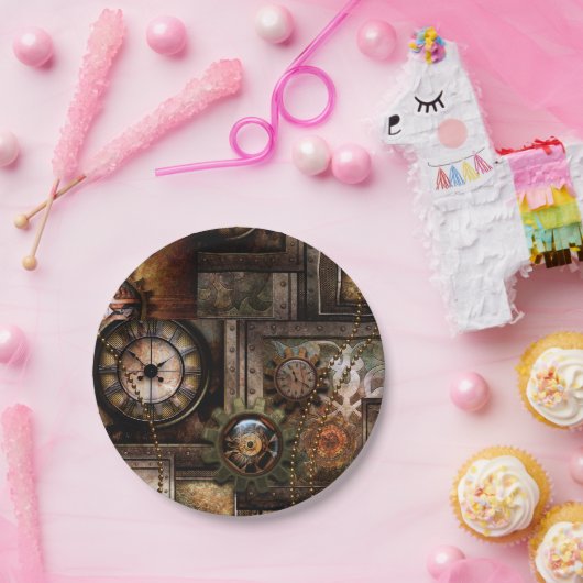 Uitstekend steampunkontwerp papieren bordje (Feest)