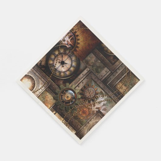 Uitstekend steampunkontwerp servet (Hoek)