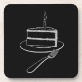 Uitstekend stuk taart ontwerp, verjaardag of evene bier onderzetter (Voorkant)