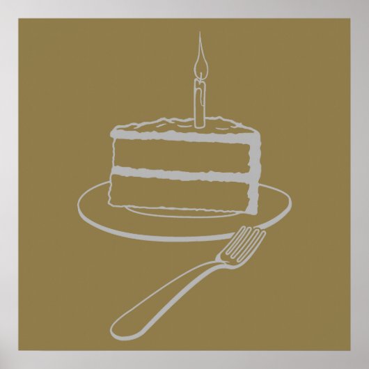 Uitstekend stuk taart ontwerp, verjaardag of evene poster (Voorkant)