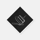 Uitstekend stuk taart ontwerp, verjaardag of evene servet (Hoek)