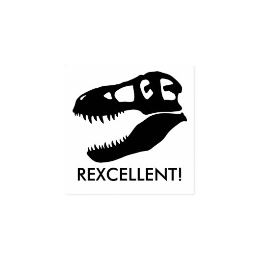 Uitstekend! T. rex dinosaurusschedel Rubberstempel (Afrduk)