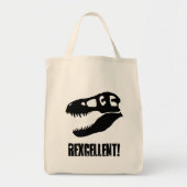 "Uitstekend!" T. rex dinosaurusschedel Tote Bag (Voorkant)