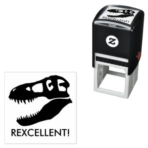 Uitstekend! T-rex dinosaurusschedel Zelfinktende Stempel