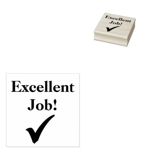 Uitstekend taakvinkje rubberstempel (Gestempeld)