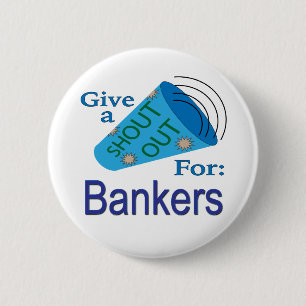 Uitstekend voor bankiers ronde button 5,7 cm
