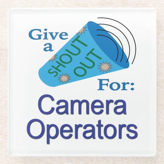 Uitstekend voor camera-operatoren glazen onderzetter (Voorkant)