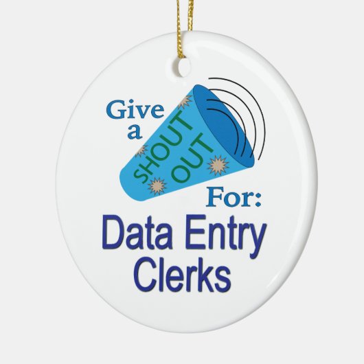 Uitstekend voor Data Entry Clerings Keramisch Ornament (Links)