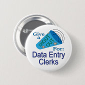 Uitstekend voor Data Entry Clerings Ronde Button 5,7 Cm (Voorkant /achterkant)