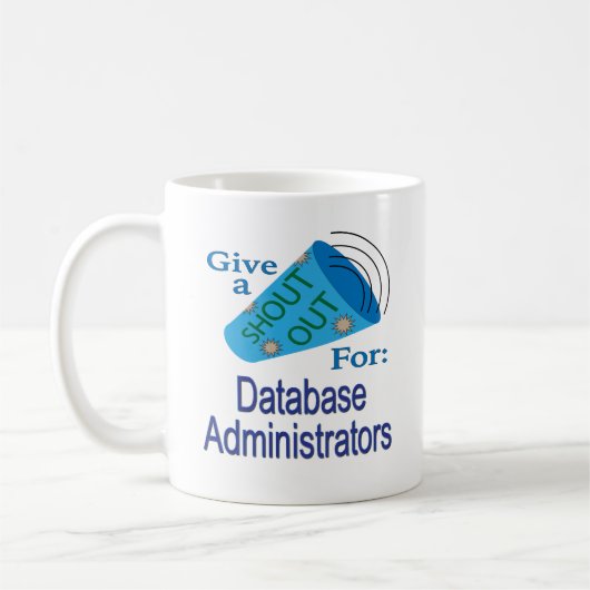 Uitstekend voor databasebeheerders koffiemok (Links)