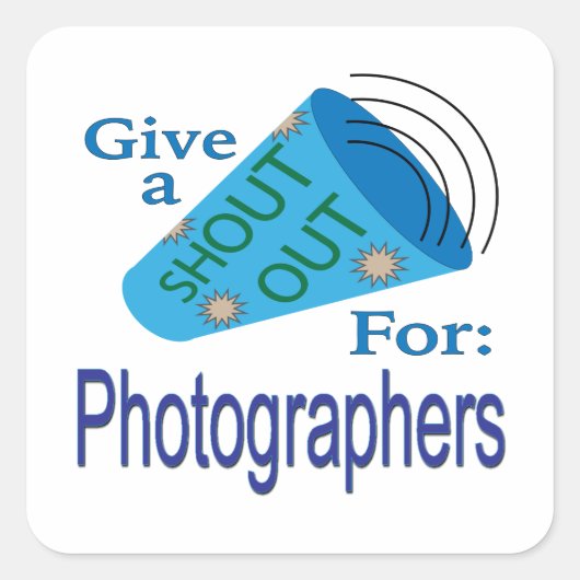 Uitstekend voor fotografen vierkante sticker (Voorkant)