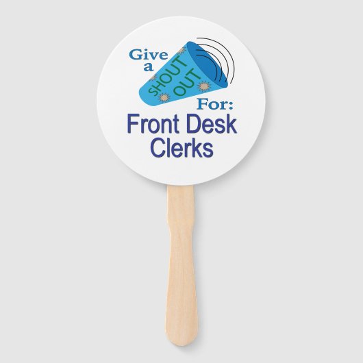 Uitstekend voor front-desk-klerks handwaaier (Voorkant)