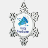 Uitstekend voor inlaatcoördinatoren tin sneeuwvlok ornament (Rechts)