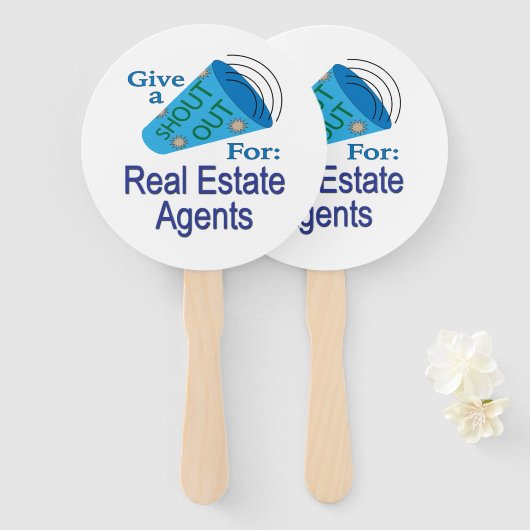 Uitstekend voor makelaars in onroerend goed handwaaier (Voorkant en achterkant)