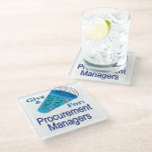 Uitstekend voor managers bij aanbestedingen glazen onderzetter (Schuin)