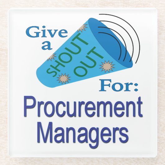 Uitstekend voor managers bij aanbestedingen glazen onderzetter (Voorkant)