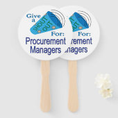 Uitstekend voor managers bij aanbestedingen handwaaier (Voorkant en achterkant)