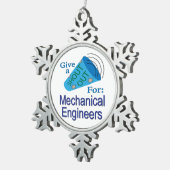 Uitstekend voor mechanische technici tin sneeuwvlok ornament (Rechts)