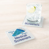 Uitstekend voor medische screeners glazen onderzetter (Schuin)