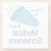 Uitstekend voor medische screeners glazen onderzetter (Achterkant)