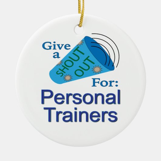 Uitstekend voor persoonlijke trainers keramisch ornament (Voorkant)