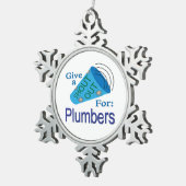 Uitstekend voor Plumbers Tin Sneeuwvlok Ornament (Rechts)