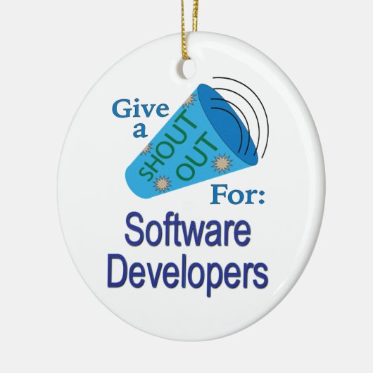 Uitstekend voor softwareontwikkelaars keramisch ornament (Links)