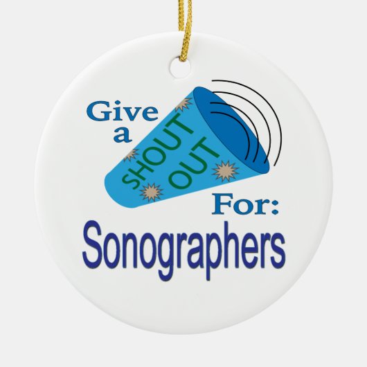 Uitstekend voor Sonografen Keramisch Ornament (Voorkant)