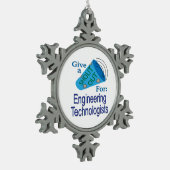 Uitstekend voor technici tin sneeuwvlok ornament (Links)