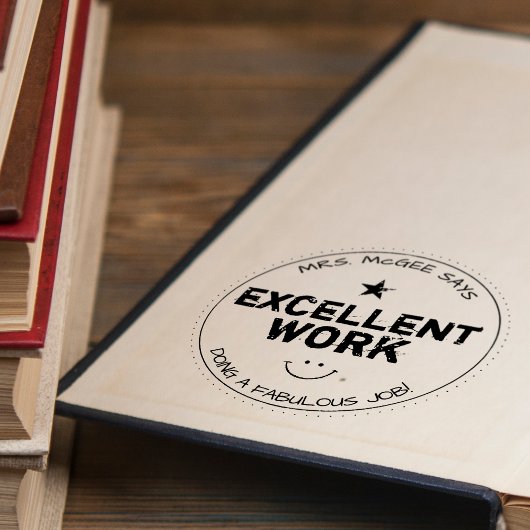 Uitstekend werk | Aangepaste leraren Rubberstempel