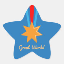 Uitstekend Werk Bronzen Ster Rood en Blauw Schoolp