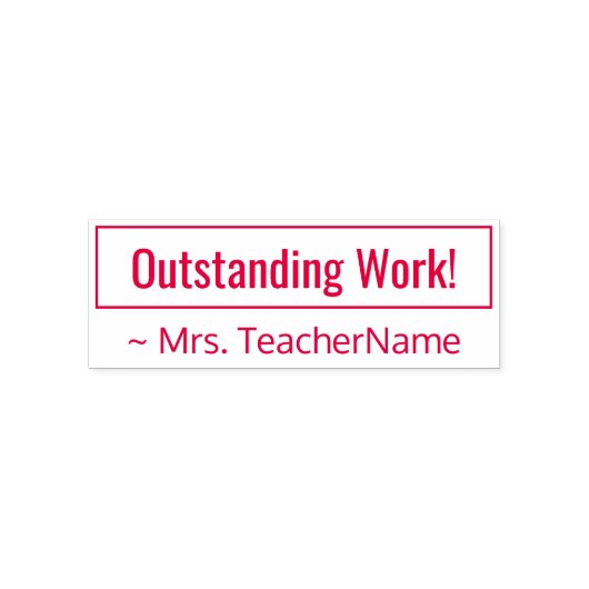 "Uitstekend werk!" Commendatie Rubber Stempel (Design)