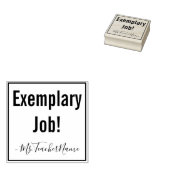 "Uitstekend Werk!" + Docentennaam Stempel (Gestempeld)