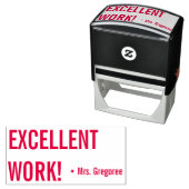 "UITSTEKEND WERK!" Educator Rubber Stamp Zelfinktende Stempel (In situ)