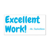 "Uitstekend werk!" Leraar Feedback Rubberstempel Zelfinktende Stempel (Design)