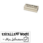 "UITSTEKEND WERK!" + Naam leraar Rubber Stamp Rubberstempel (Gestempeld)
