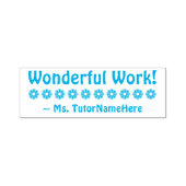 "Uitstekend werk!" + Naam van aangepast onderwijs Zelfinktende Stempel (Design)