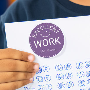 Uitstekend Werk Persoonlijke Leraren Ronde Sticker