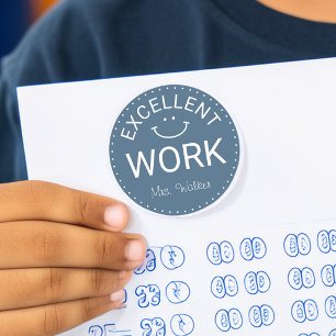 Uitstekend Werk Persoonlijke Leraren Ronde Sticker