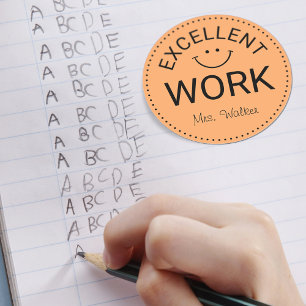 Uitstekend Werk   Persoonlijke Leraren Ronde Sticker