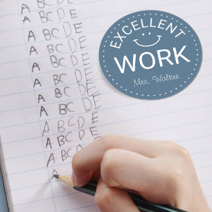 Uitstekend Werk   Persoonlijke Leraren Ronde Sticker