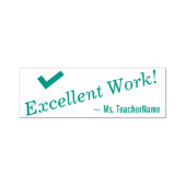"Uitstekend werk!" + Rubberstempel van de leraar Zelfinktende Stempel (Design)