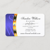 Uitstekend Wit Blauw Goud met Monogram Diamanten Visitekaartje (Achterkant)