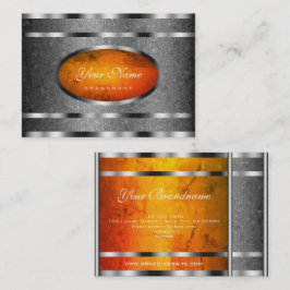 Uitstekend zilveren slangenpatroon en Oranje marme Visitekaartje