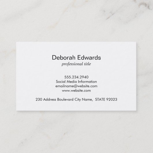 Uitstekend zwart leder visitekaartje (Achterkant)