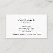 Uitstekend zwart leer | Hout Visitekaartje (Achterkant)