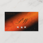 Uitstekend zwart Oranje monogram voor zwelgen Visitekaartje (Voorkant)