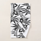 Uitstekend zwart-wit varen ontwerp bad handdoek (Handdoek)