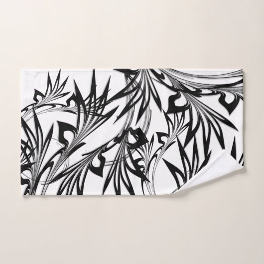 Uitstekend zwart-wit varen ontwerp bad handdoek (Handdoek)